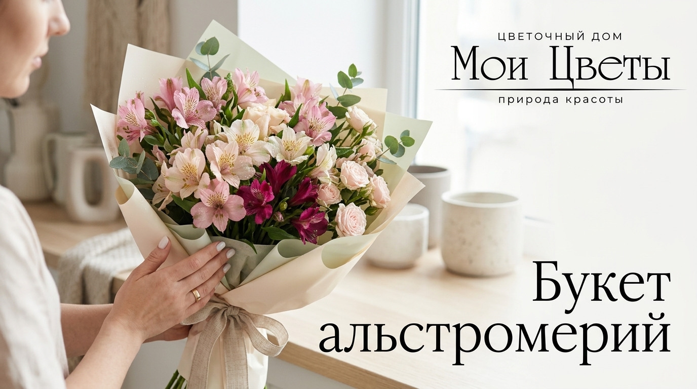Букет из альстромерии, идеальный подарок для женщины