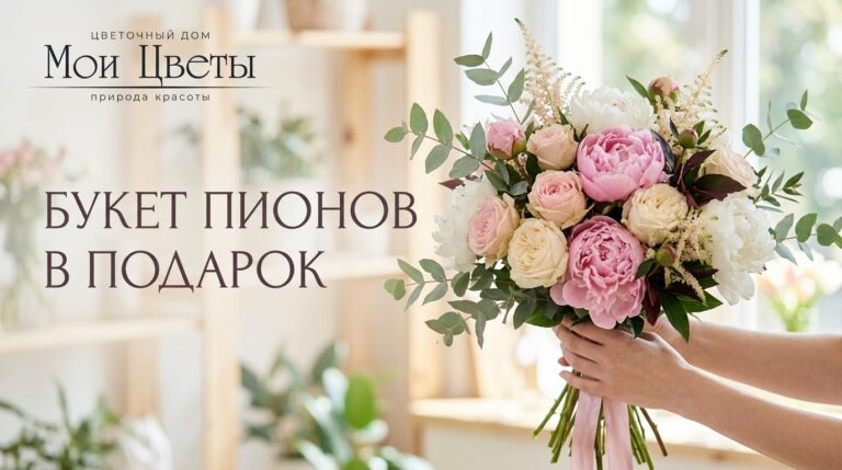 Букет из пионов на праздник в Кarpinsk