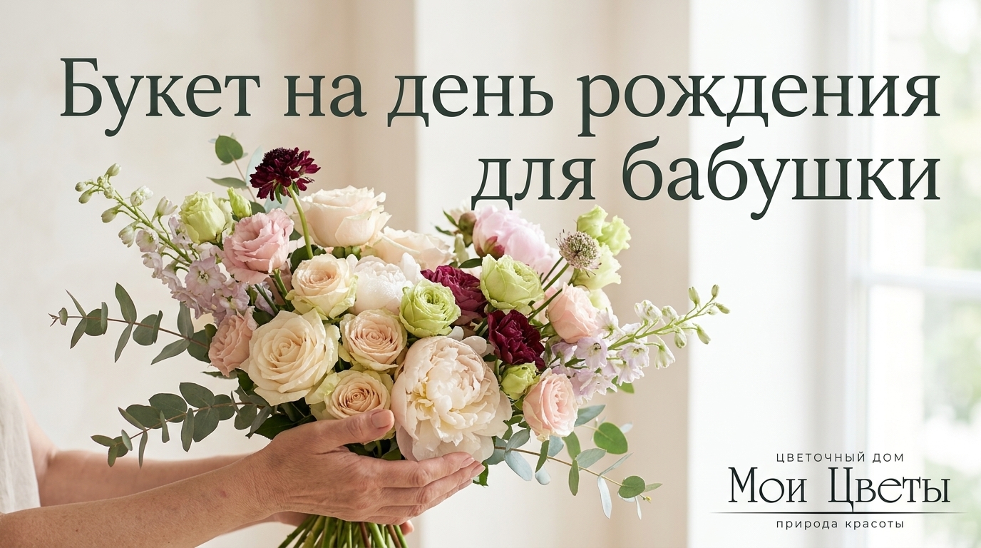 Букет цветов для бабушки на день рождения в Кarpinsk
