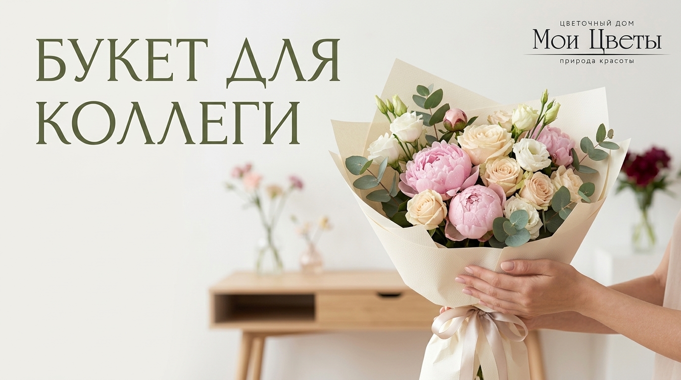 Цветы для подарка коллеге без пафоса