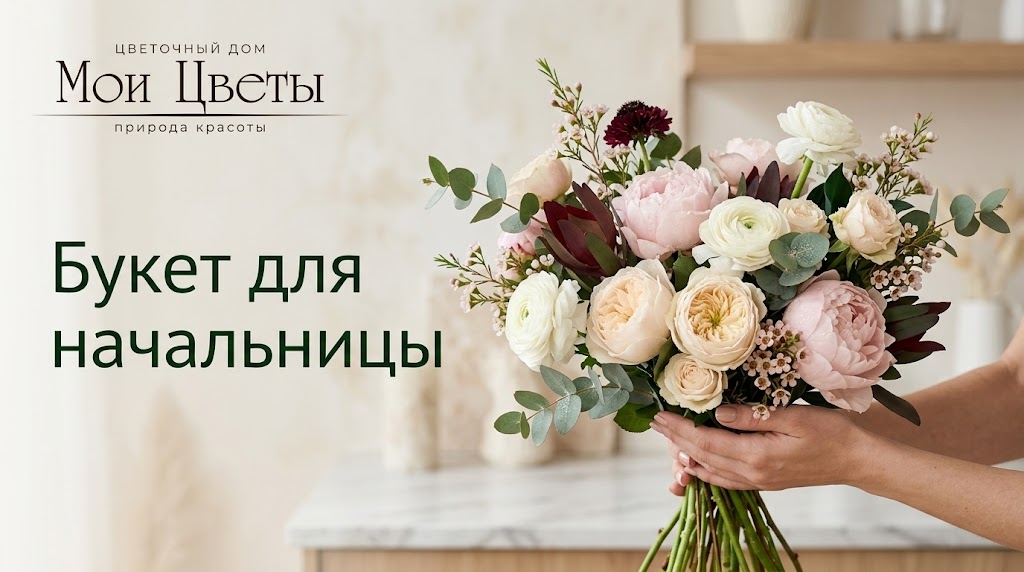 Цветы для подарка начальнице, подходящие варианты букетов