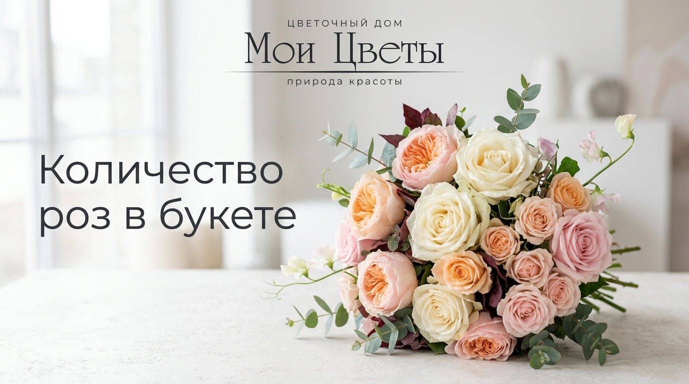 Букет роз с разным количеством цветов и их значением