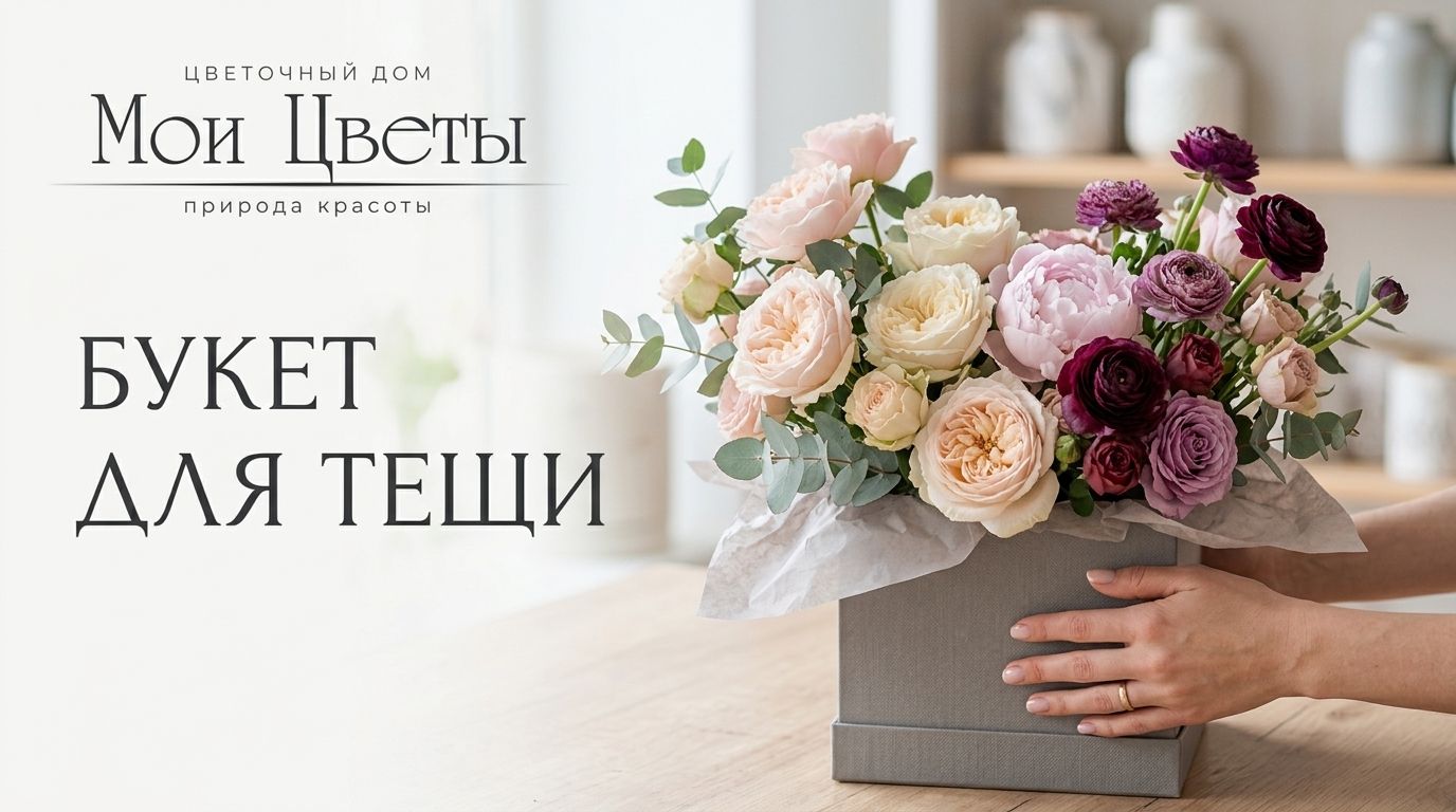 Цветы для тещи, букет из роз и хризантем в Крапивинске